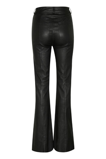 Blakely Flared leather pants, Black